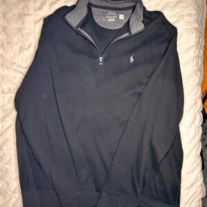 Polo by Ralph Lauren Men's Dark Gray Zip-Up Sweater